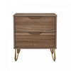 Avira Mid-Century Modern 20" Nightstand in Brown (2-Drawer) | Table de nuit Avira style milieu du siecle moderne 20" en brun (2 tiroirs)