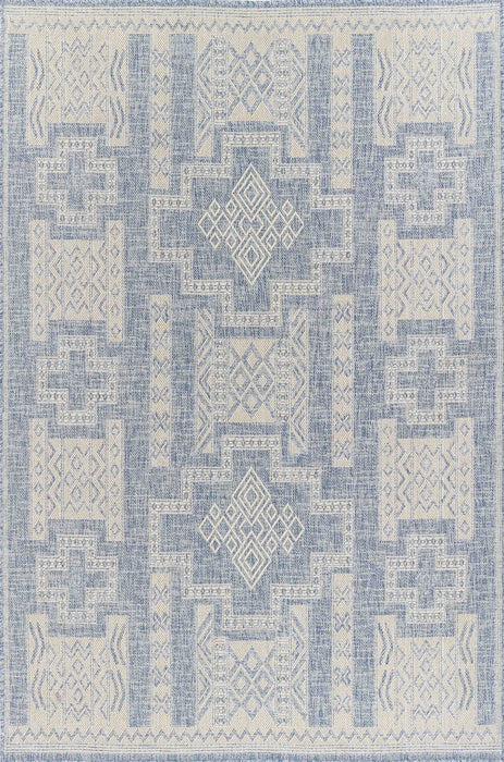 Nyra Transitional 5'3\" x 7'0\" Area Rug in Blue Indoor Area Rug