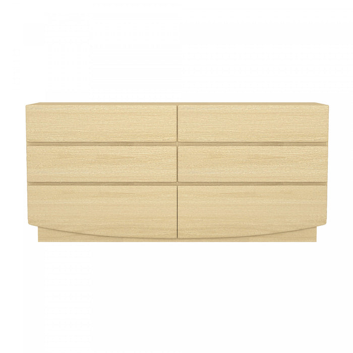 Ardea Contemporary 72\" Dresser in Natural Oak (6-Drawer)