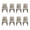 Beever Modern 8-Piece Dining Chair Set in Taupe