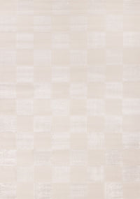 Leonardo White Grey Checkered Area Rug - 5'3