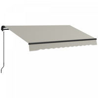 Outsunny 10' X 8' Patio Retractable Awning Sunshade Shelter, Light Grey