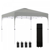 Outsunny 10' X 10' Pop Up Canopy Tent With Sand Bags, Upf 50+ Instant Sun Shelter, Tents For Parties