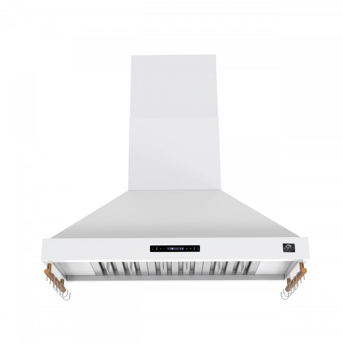 Forno Venezia 48 Inch Wall-Mounted Range Hood, White-FRHWM5503-48WHT