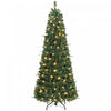 HOMCOM 6 ft Prelit Pop Up Christmas Tree, Collapsible Xmas Tree, Green
