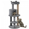 Pawhut 41 Inches Cat Tree, Multi-level Cat Tower With Condo, Cute Cat Activity Center With Sisal Scratching Posts, Plush Perch, Hanging Ball, Grey