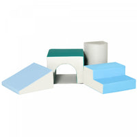 Qaba Foam Play Set For Toddlers And Children, Easy-to-clean 4 Piece Soft & Safe Kids Climbing Set Fo