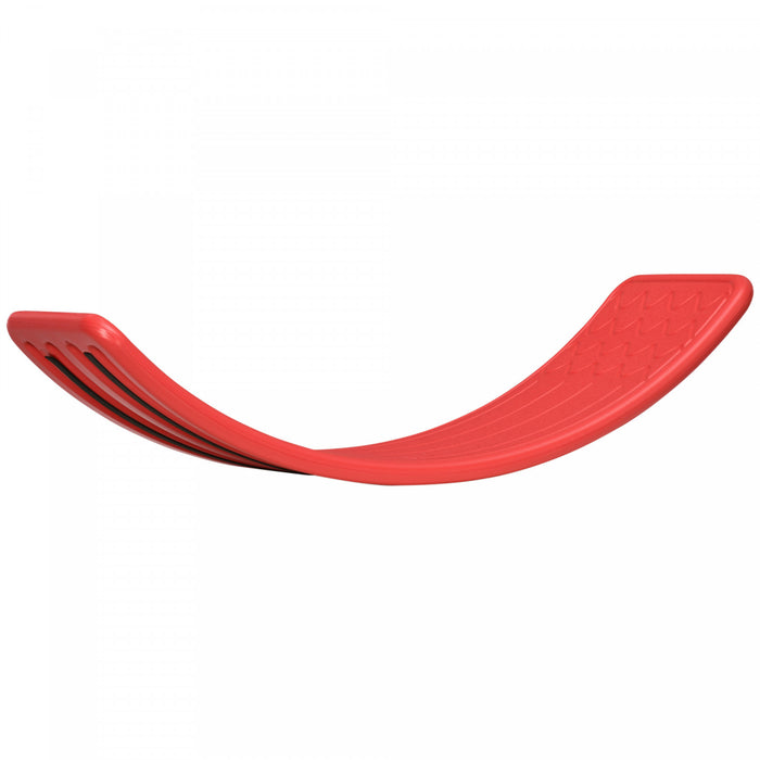 Qaba 32.3\" Balance Board, Wobble Board Kids Curvy Rocker Board, Ended Preschool Learning Montessori Waldorf Toy, Ages For 3-6 Years Old, Red