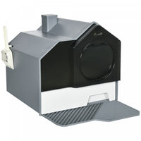 Pawhut Hooded Cat Litter Box With Lid, Kitty Litter Pan With Pull-out Drawer, Handle, Scoop, Deodori