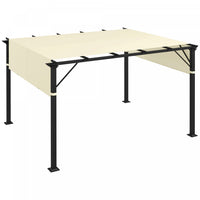 Outsunny 2 Pcs 16 X 4ft Pergola Shade, Uv Protection Pergola Canopy, Cream