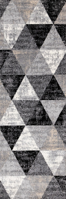 Covington Distressed Triangles Area Rug - 2'8\" x 7'7\"