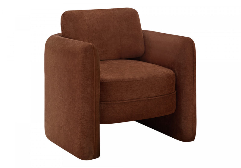 Monarch Specialties - Accent Chair, 32\"H, Upholstered, Living Room, Bedroom, Terracotta Fabric, Contemporary