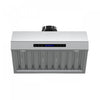 Forno Palazzo 30\" Wall Mounted Range Hood, Stainless Steel,Baffle Filters-FRHWM5029-60