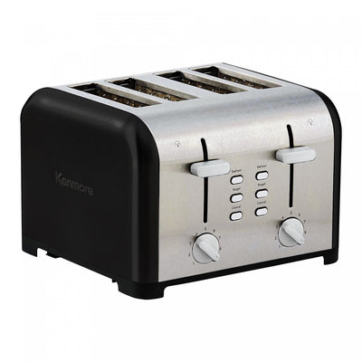 Kenmore 4-Slice Toaster with Dual Controls Black - KKTSDC4SB|Grille-pain Kenmore à 4 tranches avec deux panneaux de commande, noir - KKTSDC4SB