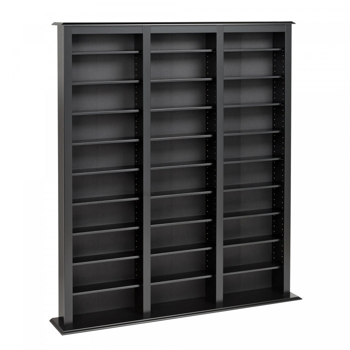 27 Adjustable Shelves Multimedia Storage - Black