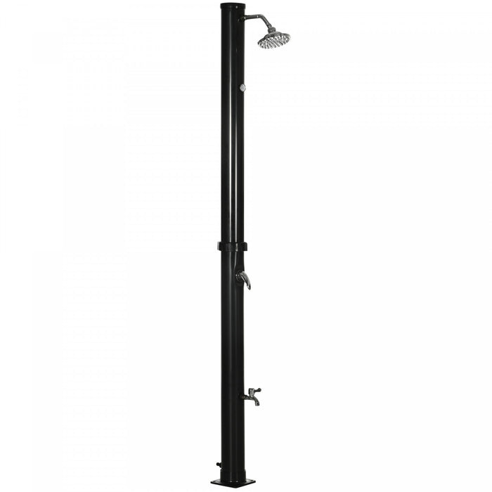Outsunny 5.3 Gallons Solar Shower, Outdoor Shower For Backyard, Black