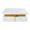 Marcia 33.5\" Square Engineered Wood Coffee Table With Storage Drawers, White