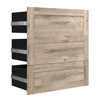 Bestar Pur 3 Drawer Set for 36 W Closet Organizer - Rustic Brown