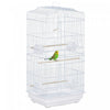 Pawhut 36\" Bird Cage For Finches, Canaries Budgies, Parrot Cage With Accessories Handle, White