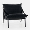 Ada Metal Frame Sling Accent Chair with Cushions - Black