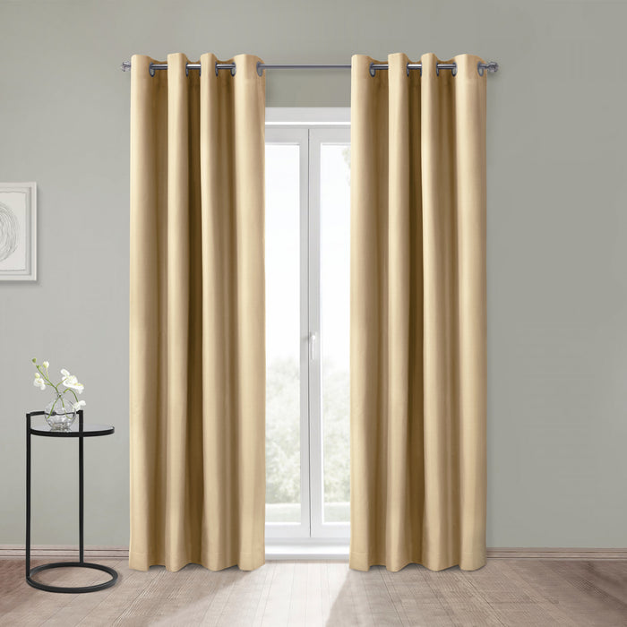 Thermaplus Alpine Taupe Blackout Grommet Curtain Panel - 52 x 108