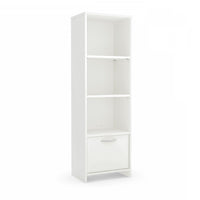 Step One 3-shelf Bookcase With Door Pure White - South Shore