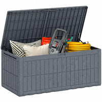 Outsunny 220 Gallon Resin Deck Box, Lockable Outdoor Storage Box