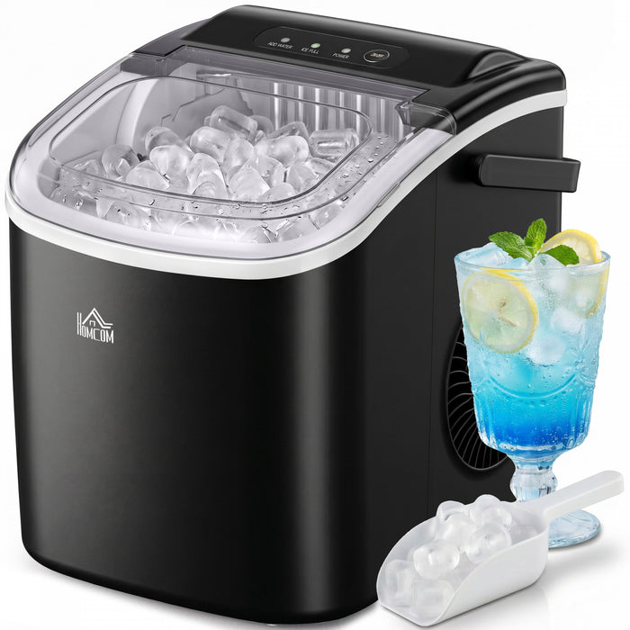 HOMCOM Portable Ice Maker Countertop, Ice Maker Machine, Black