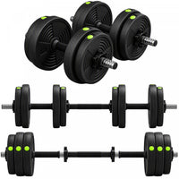 Soozier Adjustable Barbell & Dumbbells Set with Non-slip Handles, 33LBS