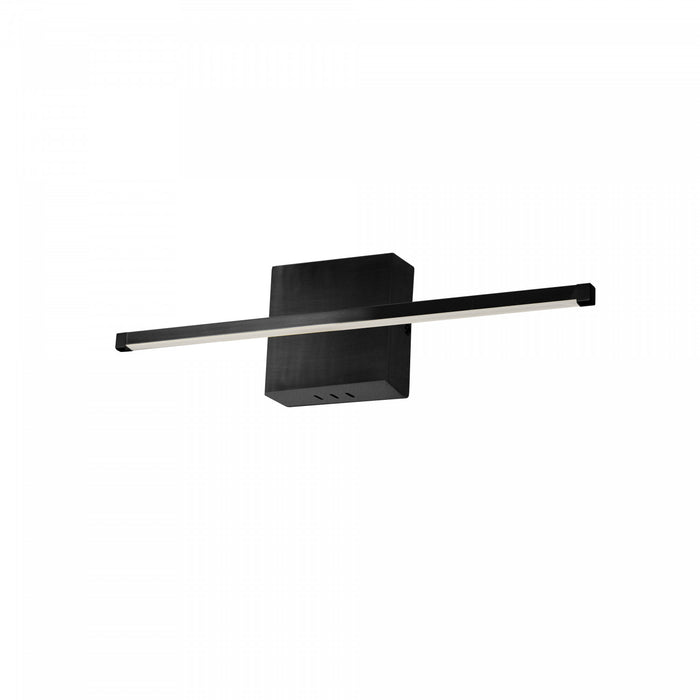 Dainolite Array LED Wall Sconce Horizontal 19w Matte Black White Acrylic Diffuser Lamp