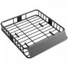 HOMCOM Universal Roof Rack Basket Tray, 200lbs Steel Roof Rack Cargo Carrier with Wind Fairing, Side Rails for SUVs, Pickups, Sedans, Off-Road Vehicles, 43.5\" x 39.2\" x 7.3\", Black