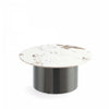 Alondra Modern Glam Sintered Stone Top Coffee Table in Black