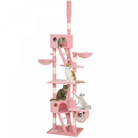 PawHut Cat Tower for Large Cats Adult, Floor to Ceiling Cat Tree Adjustable Height 94