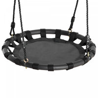 Homcom 23.5 Inch Saucer Tree Swing, Outdoor Indoor Swing For Kids With Adjustable Hanging Ropes, Met