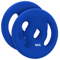 Soozier Standard Weights Plates With Easy-grip Handles, 2 X 11lbs