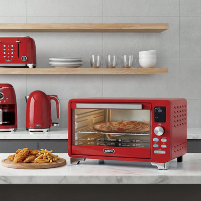 Salton NuRetro Digital Air Fryer Toaster Oven - Space Cherry|Salton four grille pain numerique avec friture a air NuRetro - cerise cosmique