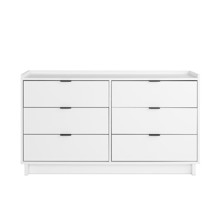 Prepac Simply Modern 52.5\" 6-Drawer Dresser - White