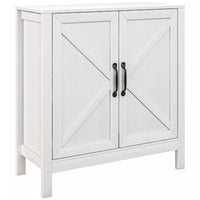 HOMCOM Storage Cabinet, Buffet Sideboard with Adjustable Shelf, White