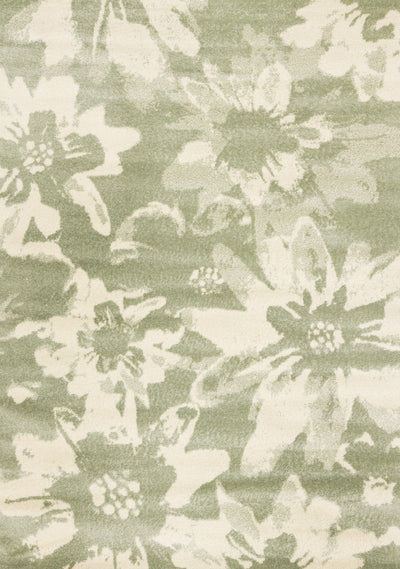 Ellis Floral Green Cream Area Rug - 7'10" x 10'6"|Carpette Ellis verte et crème à motif floral - 7 pi 10 po x 10 pi 6 po