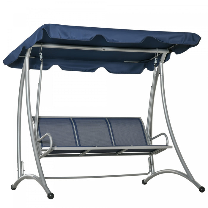 Outsunny 3 Person Patio Swing Bench Seats With Adjustable Canopy