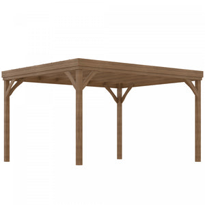 Outsunny 10' X 12' Outdoor Wood Pergola Gazebo For Climbing Plants, Brown