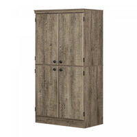 Morgan 4-door Storage Cabinet - Weathered Oak
