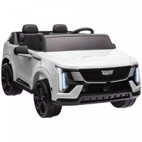Qaba 2-seater Powered Ride-On Truck, 12v Cadillac Escalade Licensed Battery Powered Kids Electric Ca