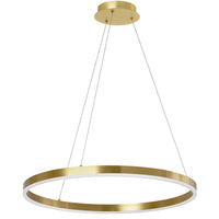 Dainolite Circulo Chandelier 34w Aged Brass Finish White Acrylic Diffuser Lamp