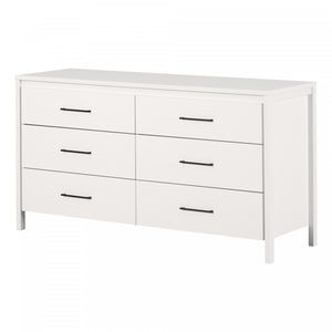 Gravity 6-drawer Dresser - Pure White 