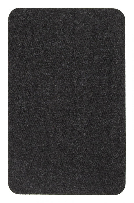 Modern 1'8\" x 2'7\" Hobnail indoor/outdoor Rug mat in Black Outdoor Area Rug