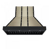 Forno Ambassador 48\" Range Hood, Black, 304 CFM, 3 speeds, Remote Control - FRHWM5099-48CPBLK