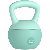 Soozier 26 lb Soft Kettlebell, Sand Filled Weight with Grip Handle, Solid Kettlebell Weight for Full Body Workout and Strength Training, Home Gym Equipment, Green