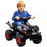 Qaba 6v Kids Atv Quad, 4 Wheeler Battery Powered Ride-On Electric Vehicle For Kids With Music, Forwa