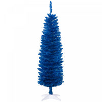 Homcom Pencil Artificial Christmas Tree, Pencil Xmas Tree, Deep Blue